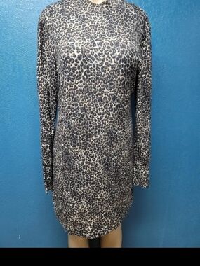 Abound Leopard Print Midi Dress in Black and Cream